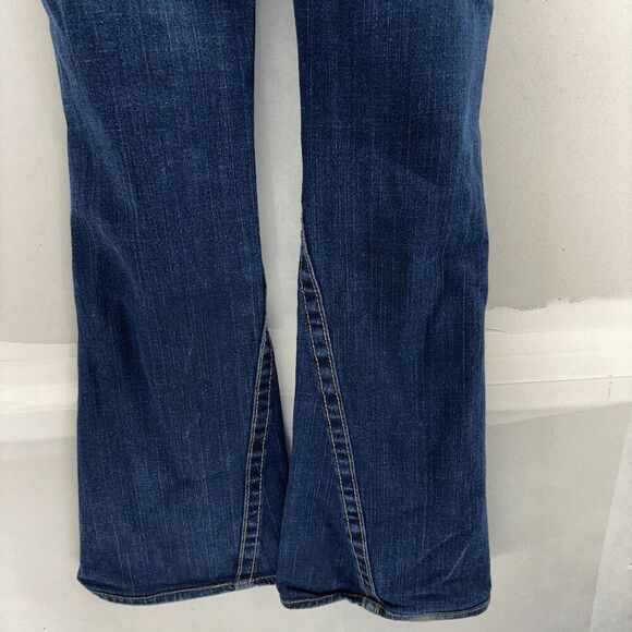 True Religion Joey Jeans Womens Size 27 Blue Low Rise Flare Y2K Style 10-503 - Picture 3 of 11